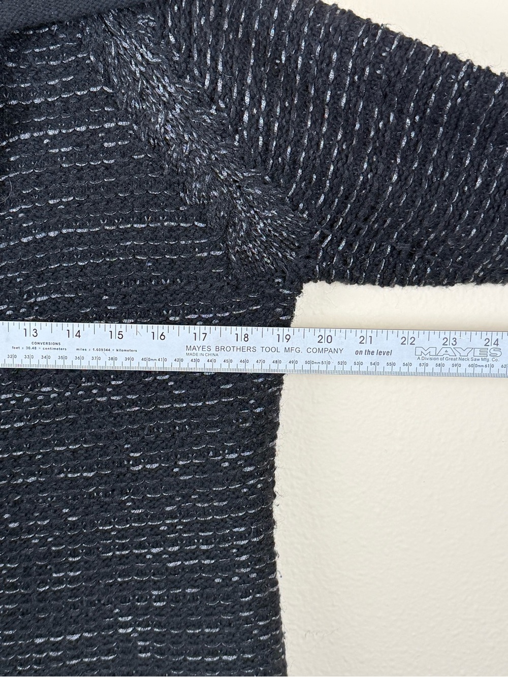 Hugo Boss wool mohair knitted sweater cardigan medium black silver - Picture 9 of 15